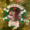 Bark The Halls Pet Picture Frame Personalized Christmas Ornament PF1899