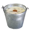 Bedrock Tree Farm Natural Fir Needle Wood Wick Soy Candle In Galvanized Pail P12G