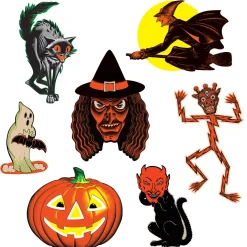 Beistle 9.5"-16" Vintage Halloween Classic Cutouts Set Of 7 00429
