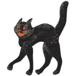 Beistle 20.5" Vintage Halloween Jointed Scratch Cat 01177