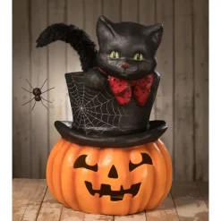 Bethany Lowe 20" Large Top Hat Surprise Jack O' Lantern Halloween Figure TD2210