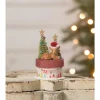 Bethany Lowe 5" Merry Brights Deer On Box Christmas Decoration TL2375