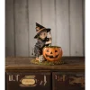 Bethany Lowe 5.75" Pumpkin Brewing Piper Halloween Witch Figure TD3136
