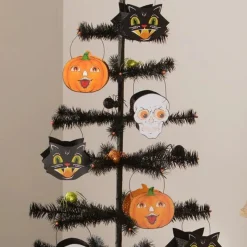 Bethany Lowe Halloween Pumpkin, Black Cat Or Skull Mini Candy Buckets