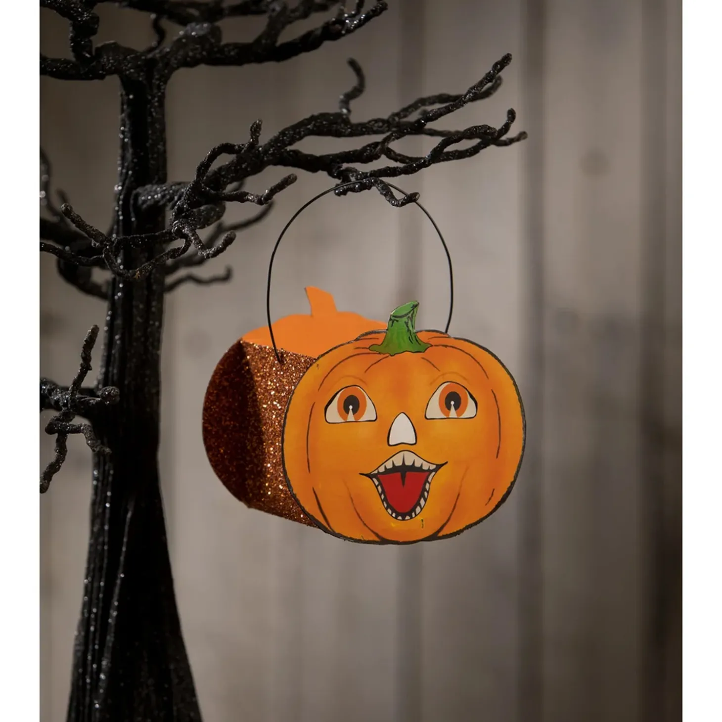Bethany Lowe Halloween Pumpkin, Black Cat Or Skull Mini Candy Buckets