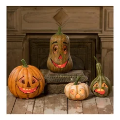 Bethany Lowe Kooky Pumpkin And Gourd Halloween Figures