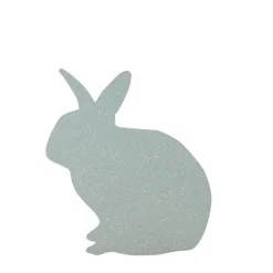 Bethany Lowe Set Of 4 Metal Glittered Easter Bunny Silhouette Decoration TF0109