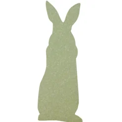 Bethany Lowe Set Of 4 Metal Glittered Easter Bunny Silhouette Decoration TF0109