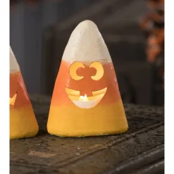Bethany Lowe Silly, Surprised, And Scary Candy Corn Luminary Halloween Decoration