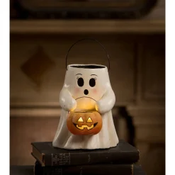 Bethany Lowe Sweet Or Scary Boo With Pumpkin Bucket Halloween Decoration