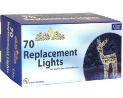 Brite Star 70 Count Clear White Wireframe Replacement Light Set 37-600-00