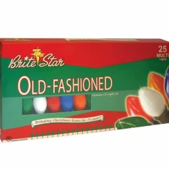Brite Star 25 Vintage Inspired Multi Color Ceramic C9 Christmas Lights 37-860-00