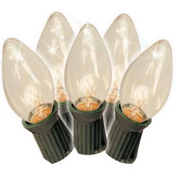 Brite Star 25 Vintage Inspired Clear Ceramic C9 Christmas Lights 37-865-00
