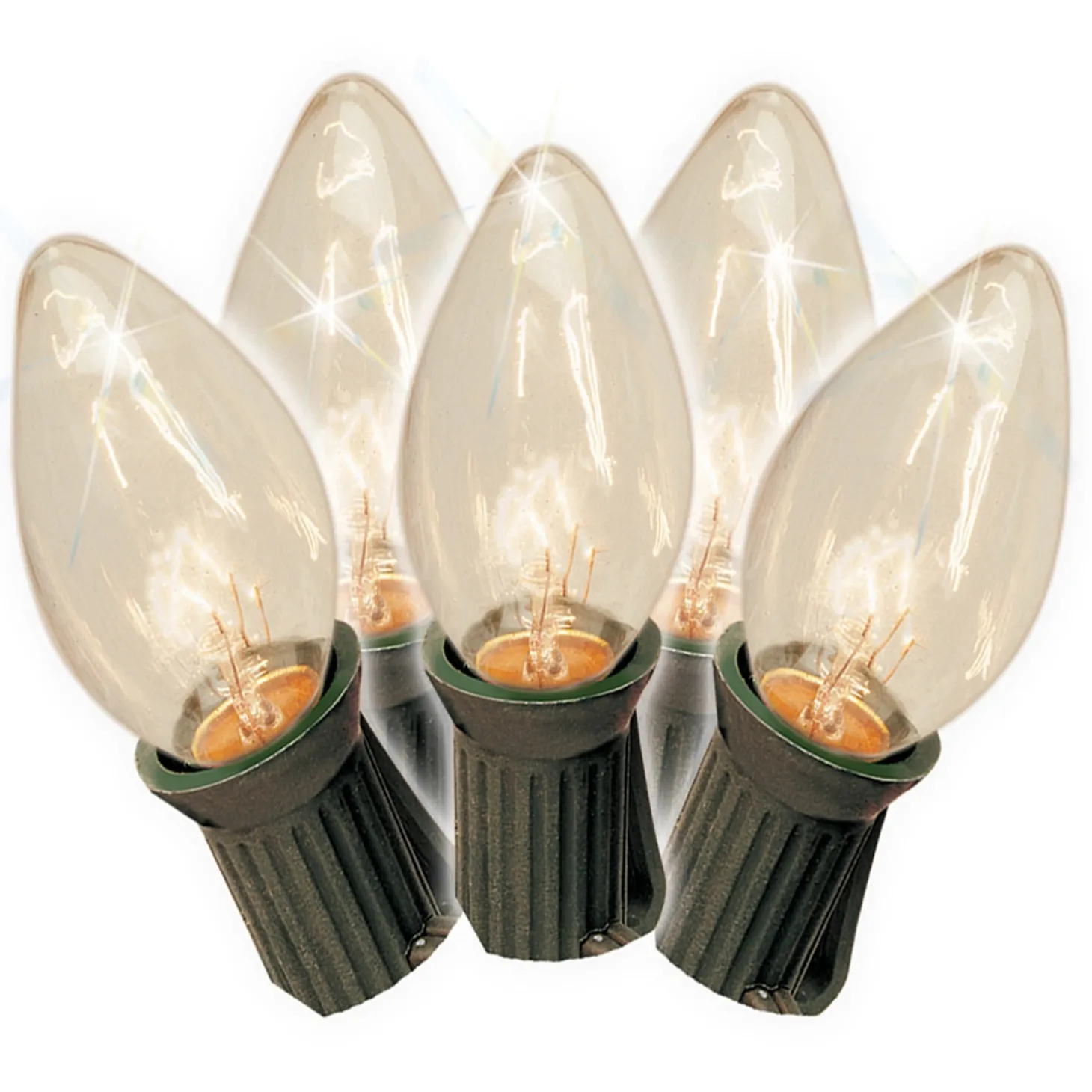 Brite Star 25 Vintage Inspired Clear Ceramic C9 Christmas Lights 37-865-00