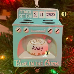 Bun In The Oven Personalized Christmas Ornament OR2234