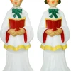 Choir Boy & Girl Lighted Christmas Blow Mold Decorations C3640