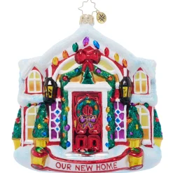 Christopher Radko A New Holiday Home Glass Christmas Ornament 1022055
