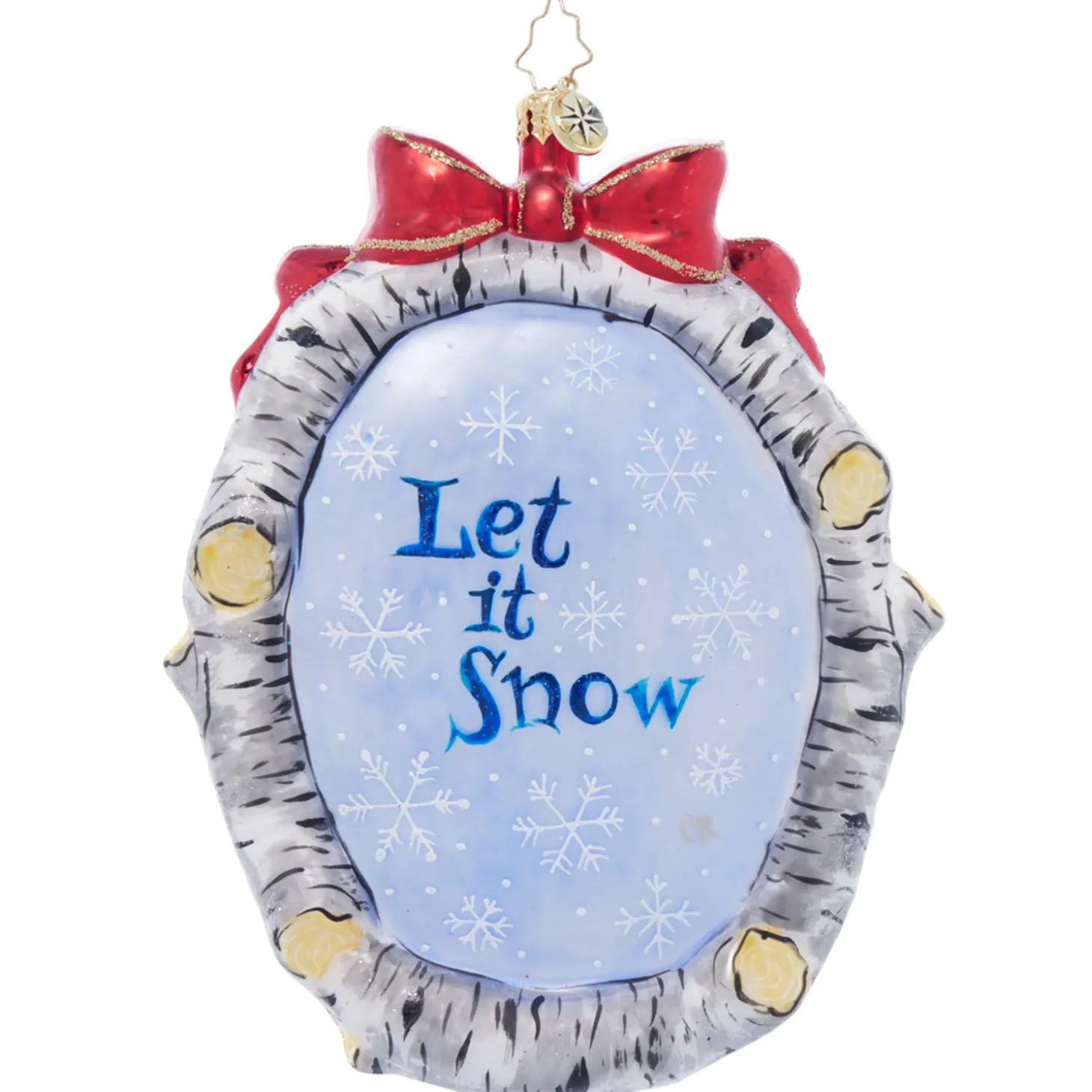 Christopher Radko A Snowy Feathered Friend Glass Christmas Ornament 1022065