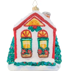 Christopher Radko Santa's Holiday Home Glass Christmas Ornament 1021674