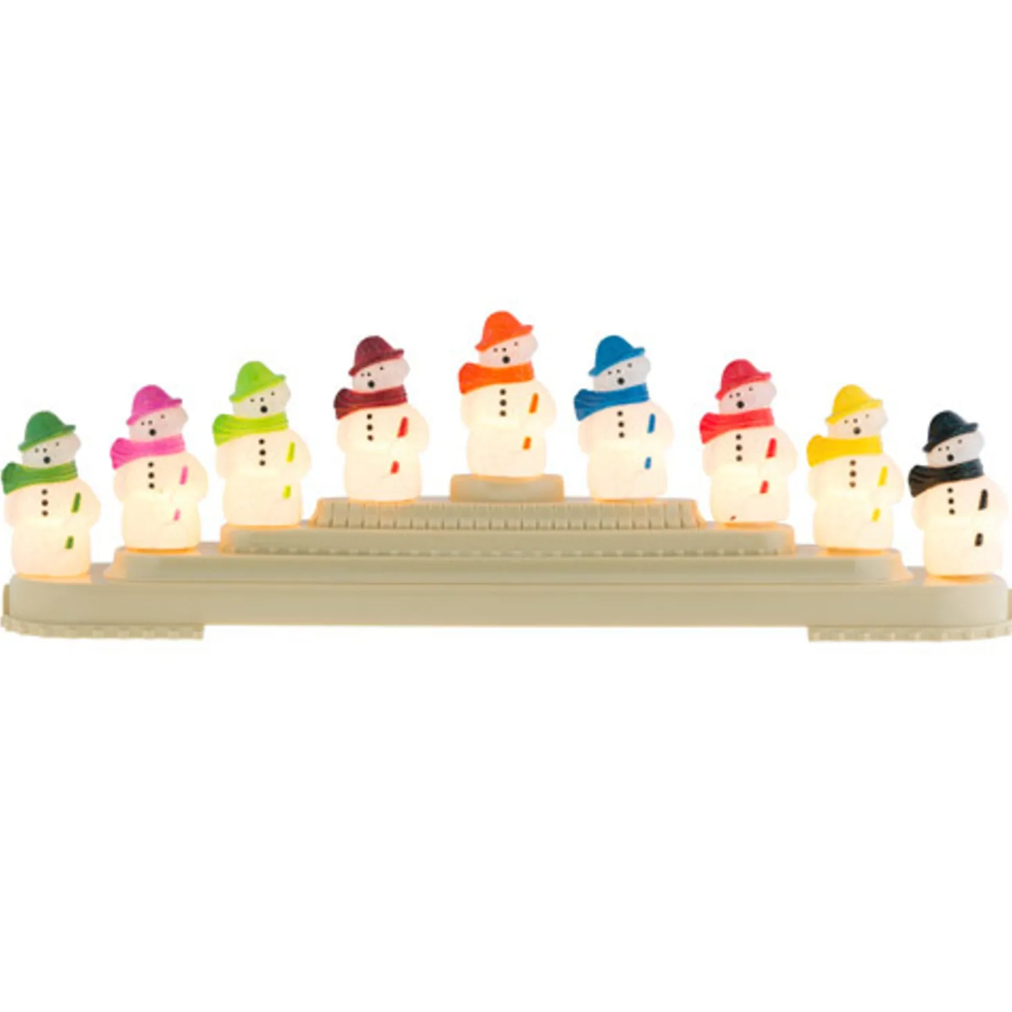 Christopher Radko Shiny Brite Holiday Splendor Snowman Bubble Light Candolier 4027595