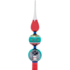 Christopher Radko Shiny Brite Holiday Splendor 15" Holiday Scene Finial Christmas Tree Topper 4028223