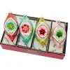 Christopher Radko Shiny Brite Festive Fete 7" Reflector Tulip Christmas Ornaments 4028243