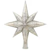 Christopher Radko Silver Stellar Glass Christmas Tree Topper 1017493