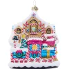 Christopher Radko Sweet Tooth Gingerbread Station And Train Glass Christmas Ornament 1022108