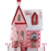 Cody Foster 14" Candy Cane Pink Cottage Vintage Inspired Putz Christmas House HOU-301