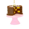 Cody Foster 3.5" Checkered Cake Glass Christmas Ornament GO-9138