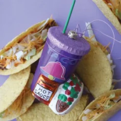 Cody Foster 5.75" Fast Food Taco Glass Christmas Ornament GO-9101