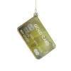 Cody Foster 3.75" Gold Card Glass Christmas Ornament GO-9921