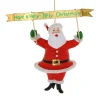 Cody Foster 6.75" Holly Jolly Christmas Santa Ornament RO-3252