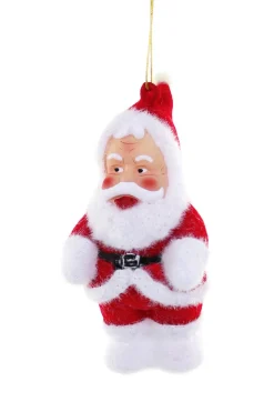 Cody Foster 4.5" Jolly Santa Glass Christmas Ornament GL-464-R