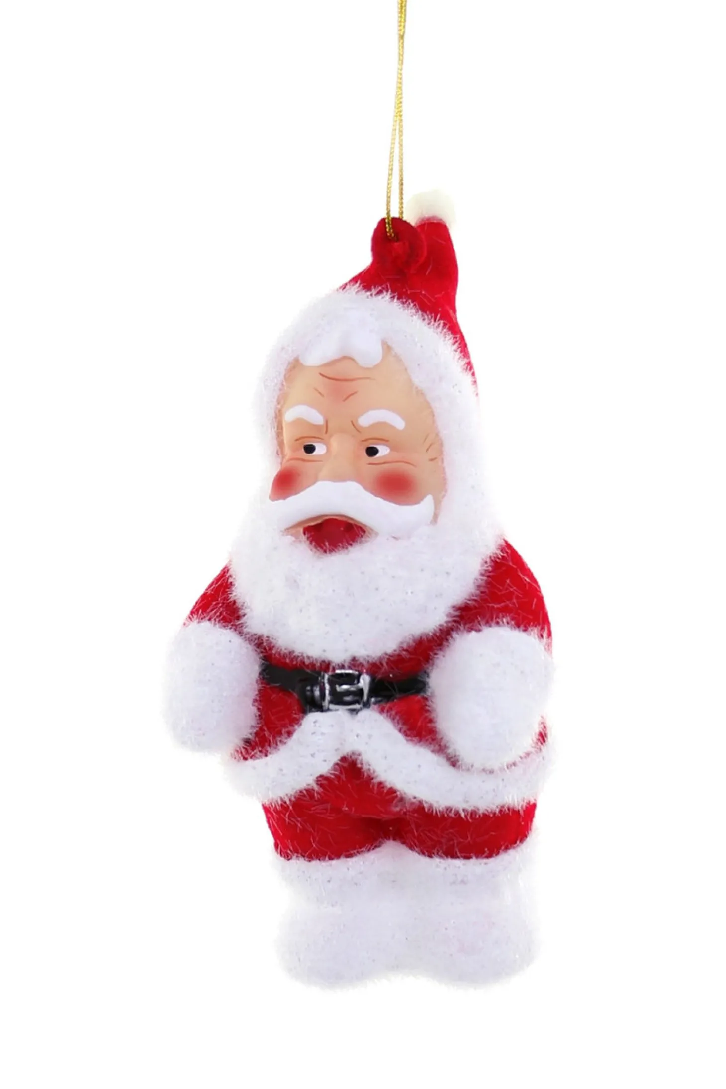 Cody Foster 4.5" Jolly Santa Glass Christmas Ornament GL-464-R