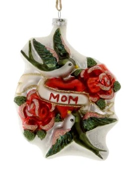 Cody Foster 5" MOM Tattoo Glass Christmas Ornament GO-6627