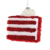 Cody Foster 4.25" Red Velvet Cake Glass Christmas Ornament GL-501
