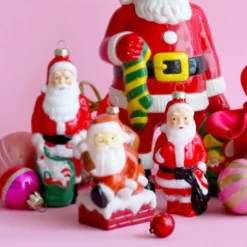 Cody Foster 4.5" Santa Blow Mold Glass Christmas Ornament GO-8881