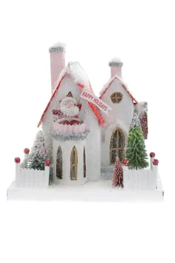 Cody Foster 8.5" Santa's House Vintage Inspired Putz Christmas House HOU-305