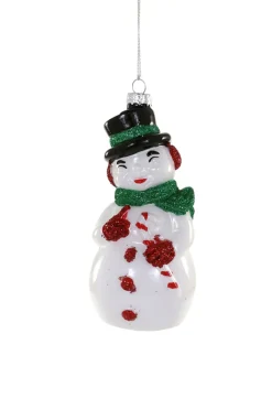 Cody Foster 5.5" Snowman Blow Mold Glass Christmas Ornament GO-8878