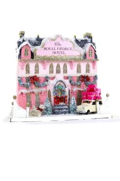 Cody Foster 14.25" The Royal George Hotel Vintage Inspired Putz Christmas House HOU-390