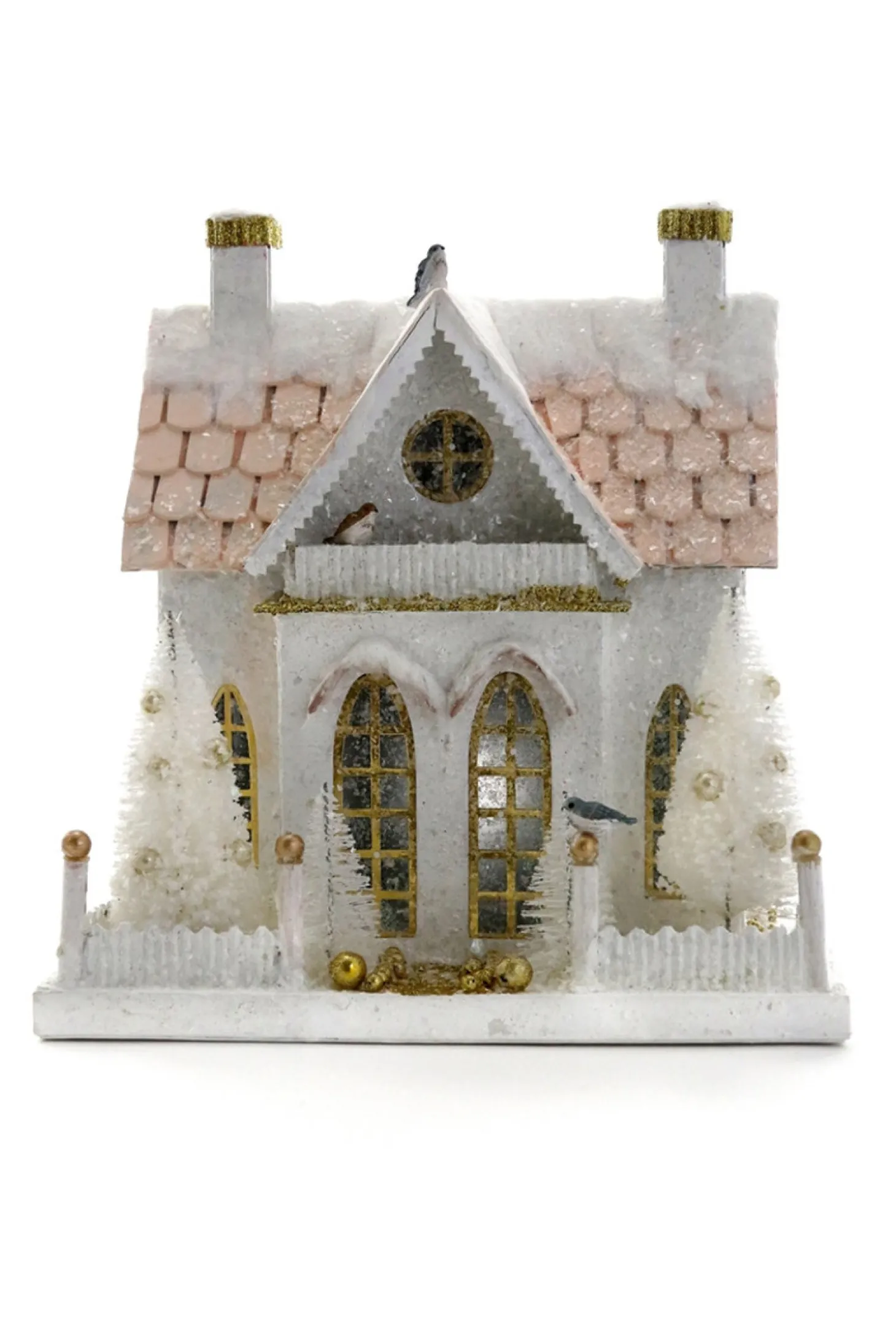 Cody Foster 11.5" Winter Cottage Vintage Inspired Putz Christmas House HOU-302