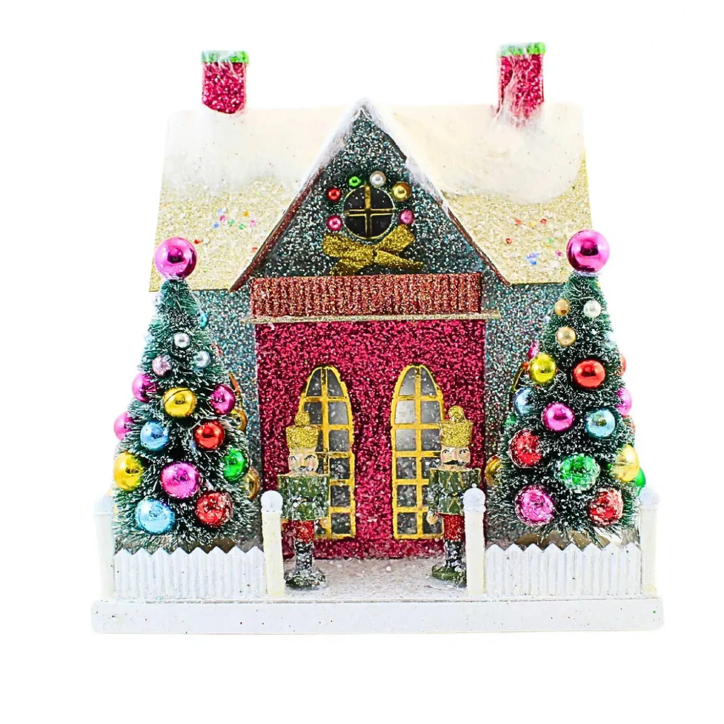 Cody Foster Merry & Bright Glitter Chalet Christmas House HOU-287