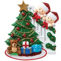 Couple Around The Christmas Tree Personalized Ornament OR1789-2