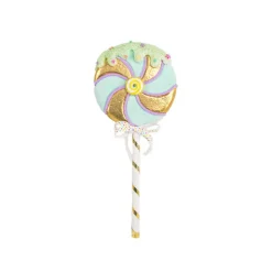 December Diamonds 24" Blue Lollipop Christmas Tree Pick 08-08845