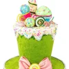 December Diamonds 17.5" Green Candy Hat Christmas Decoration 08-08697