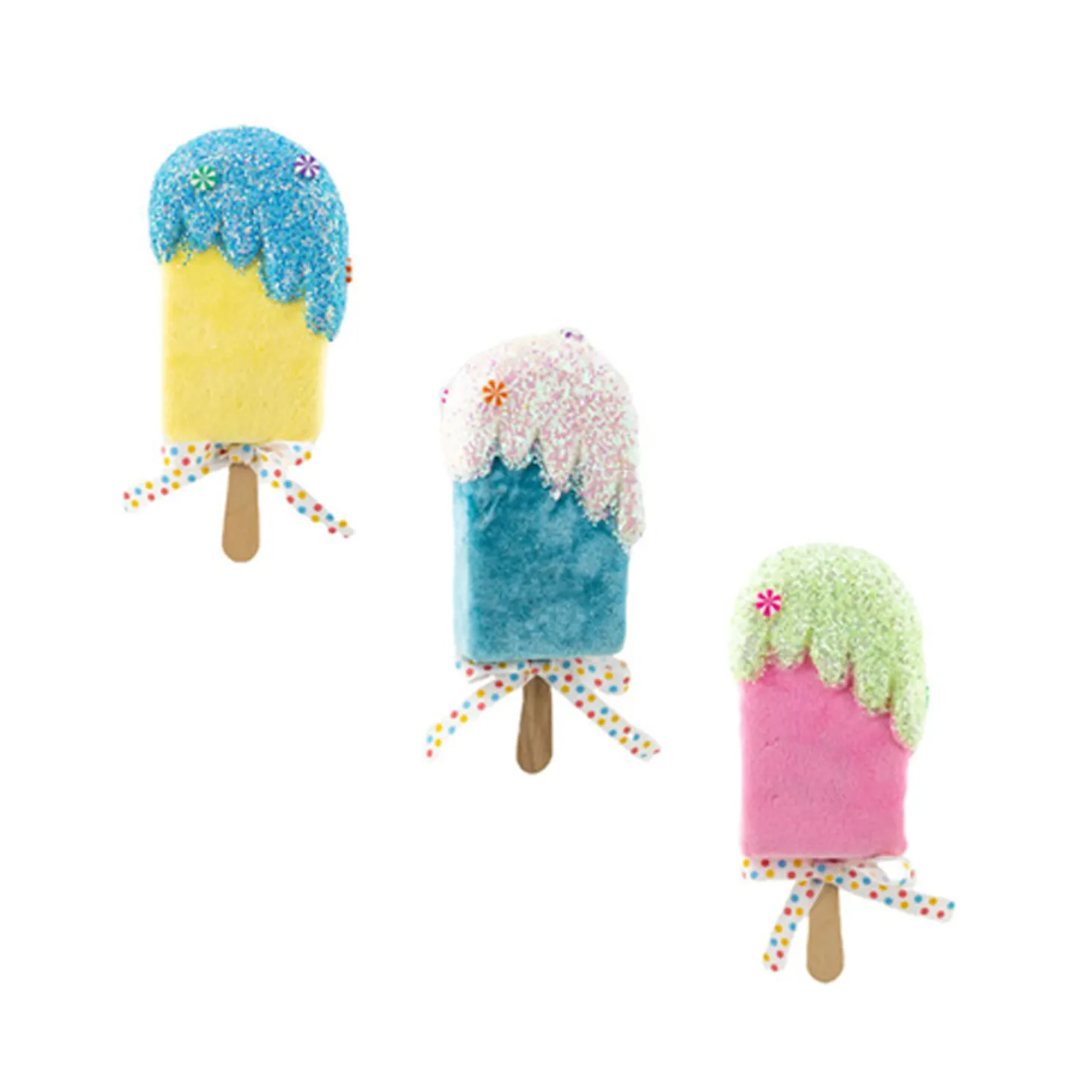 December Diamonds 6" Ice Cream Bar Christmas Ornament Set Of 3