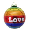 December Diamonds 4" Rainbow LOVE Glass Christmas Ornament 79-81111