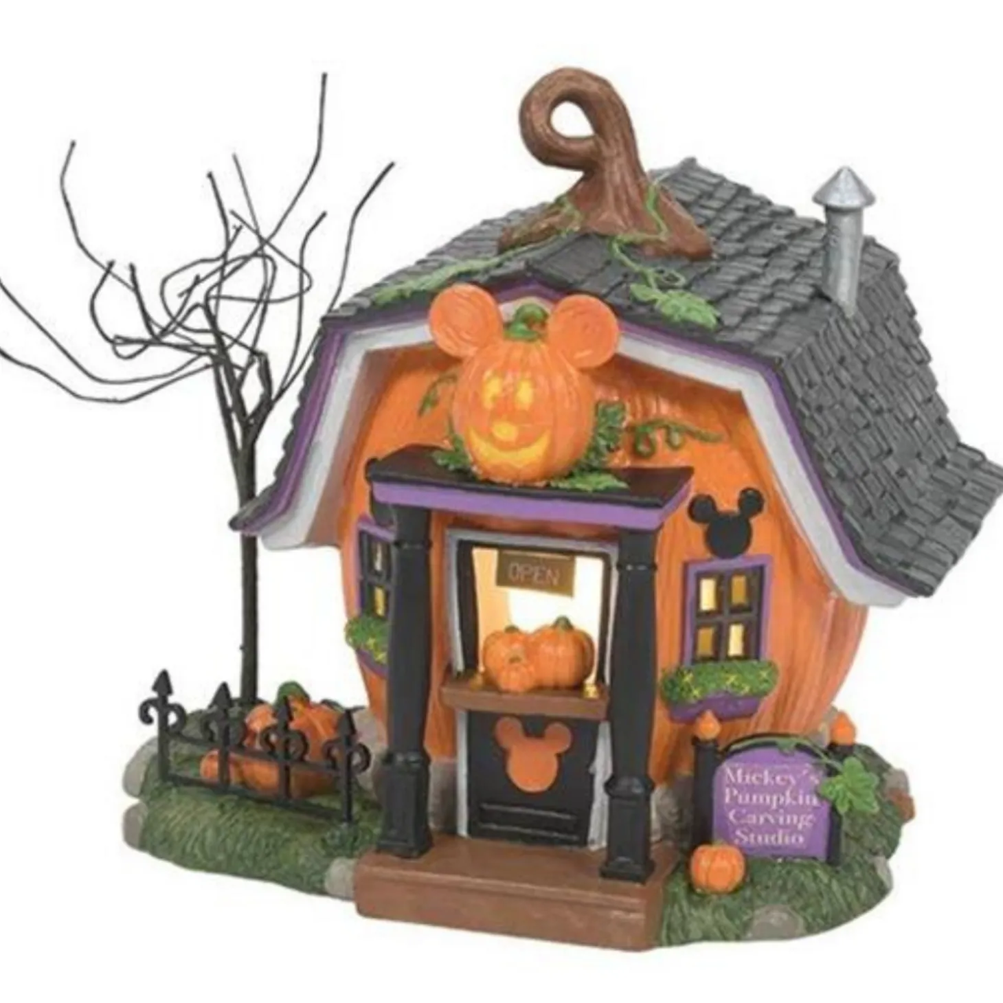 Department 56 Disney's Pumpkintown Halloween Village Complete 13 Piece Set