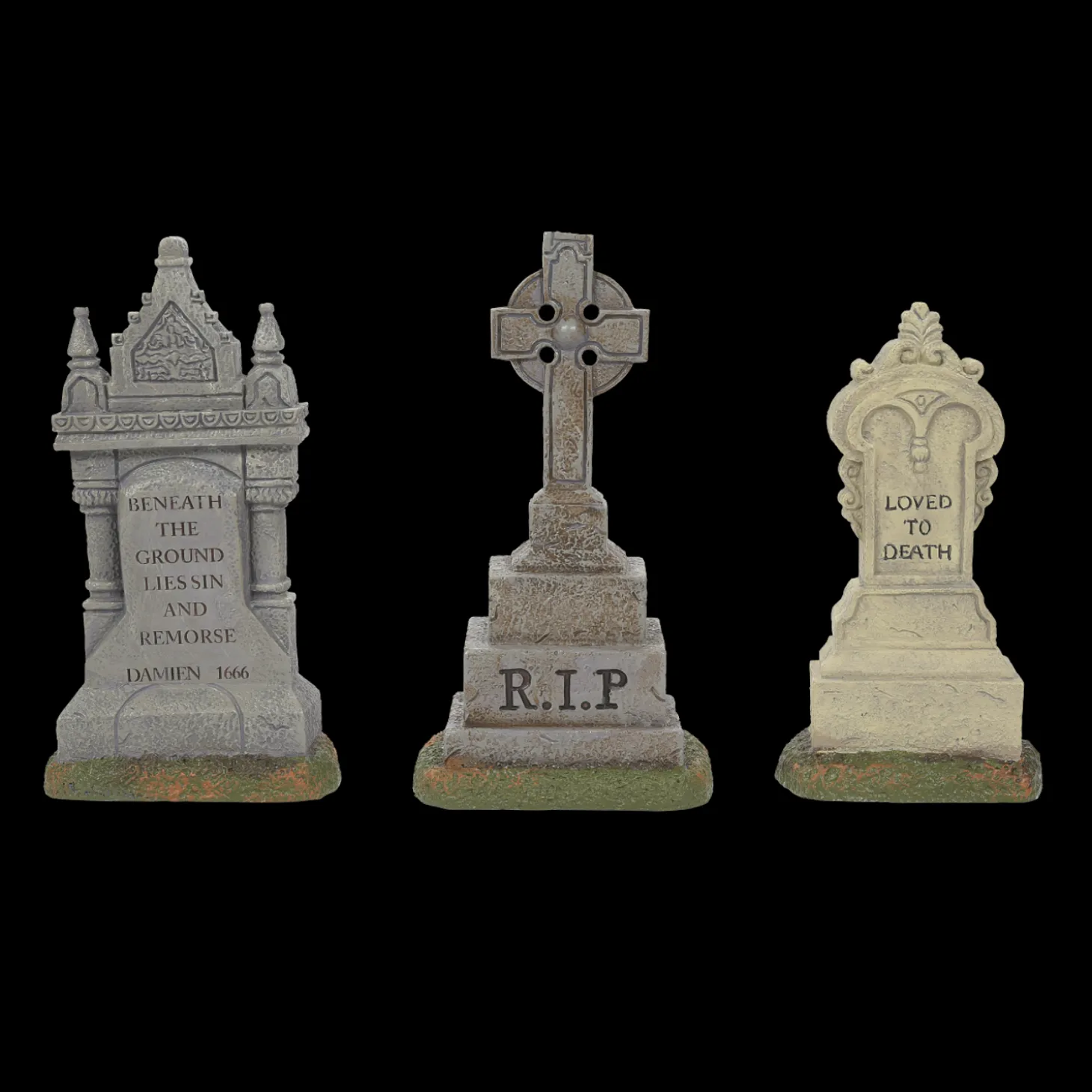 Department 56 Halloween Village Set Of 3 Imposing Monuments 6010450